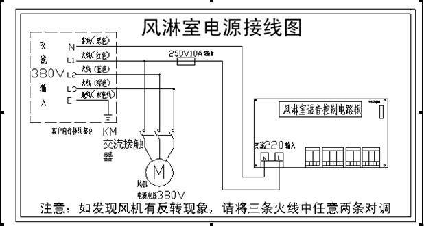 風(fēng)淋室控制接線路圖